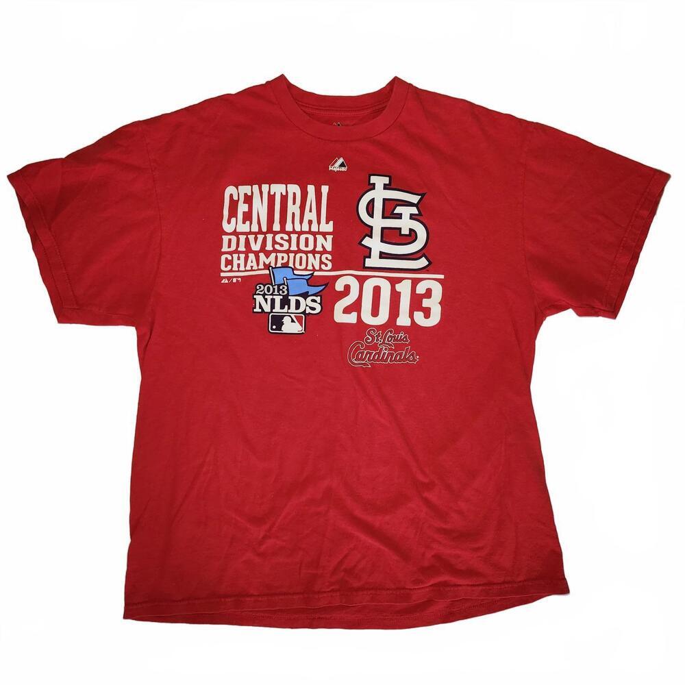 St. Louis Cardinals 2013 NL Central Division Champions T-Shirt Size XL